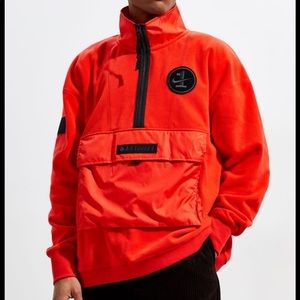 Nike fleece quarter zip af 1 red orange men’s m